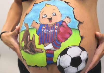 bellypainting pintar tripa barriga embarazada Bilbao